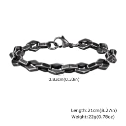 Vintage Chain Bracelets for Men Boys,Byzantine Stainless Steel Braided Link Wristband,Retro Jewelry Birthday Father Gifts