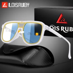 Men and Women's Photochromic Cycling Sunglasses with Case Outdoor Sports Cycling Fishing Hiking Glasses Unisex UV400 Eyewear