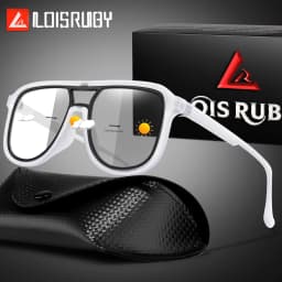 Men and Women's Photochromic Cycling Sunglasses with Case Outdoor Sports Cycling Fishing Hiking Glasses Unisex UV400 Eyewear