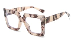 Colorful Anti Blue Light Glasses For Women Square Oversized Black Ladies Optical Glasses Frame Clear Lens Female Eyeglasses
