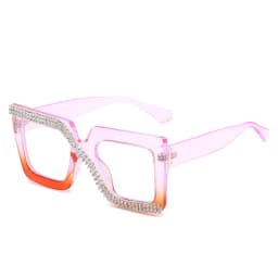 Colorful Anti Blue Light Glasses For Women Square Oversized Black Ladies Optical Glasses Frame Clear Lens Female Eyeglasses