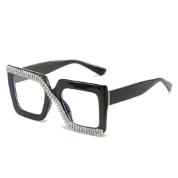 Colorful Anti Blue Light Glasses For Women Square Oversized Black Ladies Optical Glasses Frame Clear Lens Female Eyeglasses