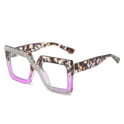 Colorful Anti Blue Light Glasses For Women Square Oversized Black Ladies Optical Glasses Frame Clear Lens Female Eyeglasses