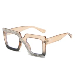 Colorful Anti Blue Light Glasses For Women Square Oversized Black Ladies Optical Glasses Frame Clear Lens Female Eyeglasses