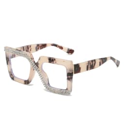 Colorful Anti Blue Light Glasses For Women Square Oversized Black Ladies Optical Glasses Frame Clear Lens Female Eyeglasses