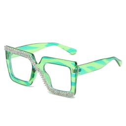 Colorful Anti Blue Light Glasses For Women Square Oversized Black Ladies Optical Glasses Frame Clear Lens Female Eyeglasses