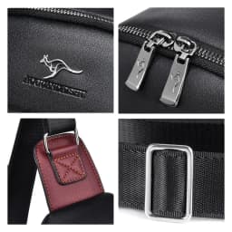 Chest Bag Men's Leather Shoulder Bag Sports Multi-function Cross Body Running Waterproof Training Travel Messenger Pack Handbag