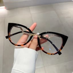 Stylish Vintage Round Women Eyeglasses Vintage Anti Blue Light Cat Eye Spectacle Eye Glasses Frame Trend Optical Eyewear