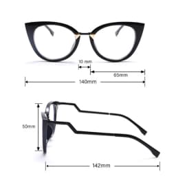 Stylish Vintage Round Women Eyeglasses Vintage Anti Blue Light Cat Eye Spectacle Eye Glasses Frame Trend Optical Eyewear