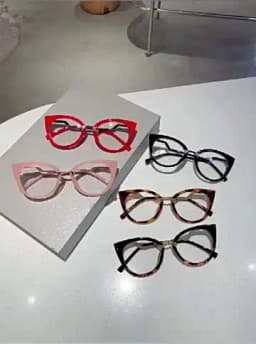 Stylish Vintage Round Women Eyeglasses Vintage Anti Blue Light Cat Eye Spectacle Eye Glasses Frame Trend Optical Eyewear