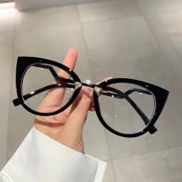 Stylish Vintage Round Women Eyeglasses Vintage Anti Blue Light Cat Eye Spectacle Eye Glasses Frame Trend Optical Eyewear