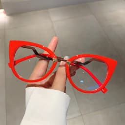 Stylish Vintage Round Women Eyeglasses Vintage Anti Blue Light Cat Eye Spectacle Eye Glasses Frame Trend Optical Eyewear
