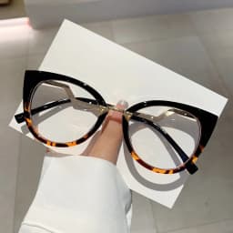 Stylish Vintage Round Women Eyeglasses Vintage Anti Blue Light Cat Eye Spectacle Eye Glasses Frame Trend Optical Eyewear
