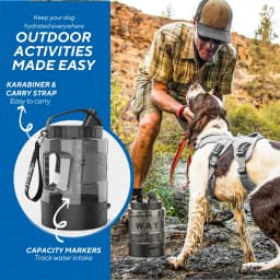 Lesotc 77oz Portable Dog Travel Water Bottle Large Capacity Pet Water Bowl for Camping Hiking Beach Hunting