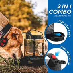 Lesotc 77oz Portable Dog Travel Water Bottle Large Capacity Pet Water Bowl for Camping Hiking Beach Hunting