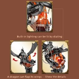 Moc-Lord Movie Rings Model The Fell Beast Magic Tower Building Blocks Fortress Castle Creative Assemble Bricks Toys Gift For Ki