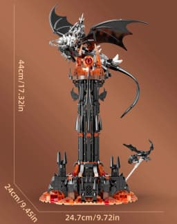 Moc-Lord Movie Rings Model The Fell Beast Magic Tower Building Blocks Fortress Castle Creative Assemble Bricks Toys Gift For Ki