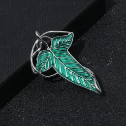 Elf Green Leaves of Lorien Brooch Pin Tolkien Galadriel Legolas Frodo Baggins Aragorn Tree Enamel Badge Movie Jewelry Wholesale