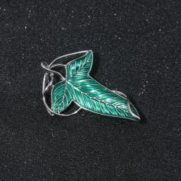 Elf Green Leaves of Lorien Brooch Pin Tolkien Galadriel Legolas Frodo Baggins Aragorn Tree Enamel Badge Movie Jewelry Wholesale