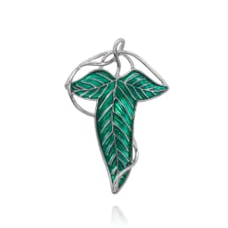 Elf Green Leaves of Lorien Brooch Pin Tolkien Galadriel Legolas Frodo Baggins Aragorn Tree Enamel Badge Movie Jewelry Wholesale