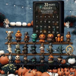 31 Nights Of Fright For Halloween Countdown Box 2025 Advents Calendar For Halloween With 31 Spookys Surprise Toys For Kids