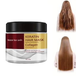 Keratin Hair Mask with Collagen, Hydrates & Moisturizes for Dry Damaged Hair, Enhances Softness, Shine & Elasticity
