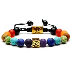 YIZIZAI Handmade 7 Chakra Tree Of Life Charm Bracelets Lava Stones Beads Rope Bracelet Women Men Yoga Bracelets Bangles