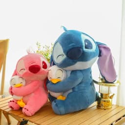 30-80cm Stitch Baby Hug Duck Doll Cloth Doll Pillow Stitch Internet Celebrity Plush Toy Cute Plush Toy Large Birthday Gift