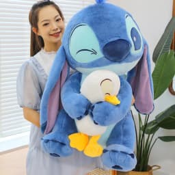 30-80cm Stitch Baby Hug Duck Doll Cloth Doll Pillow Stitch Internet Celebrity Plush Toy Cute Plush Toy Large Birthday Gift