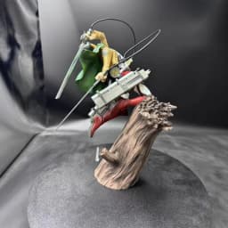 Kotobukiya Attack On Titan Levi Ackerman Figure Tree Stump Battle Pose Collectible Statue 28cm Anime Model Decor For Collectors