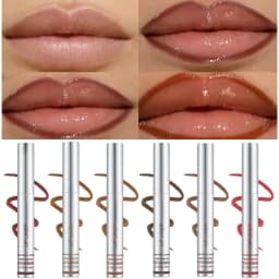 6 Color Waterproof Lip Liner Peel Off Tattoo Lip Gloss Lasting Matte Lip Tint Black Brown Contour Tear-off Makeup Stain Cosmetic