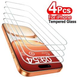 4Pcs Tempered Glass For iPhone 13 18 17 16 15 14 12 11 Pro Max XR X HD-Definition Screen Protector Oleophobic Coating Glass Film