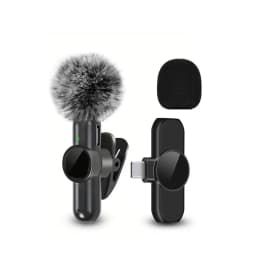 Wireless Lavalier Microphone, Mini Microphone, Suitable for Mobile Live Streaming, Video Recording and Recording