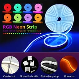 1 Roll of Low-Voltage 5V Flexible Rgb Color-Changing Neon Led Light Strip, USB Interface, with 24-Key Multi-Function Controller, Can Switch Light Colors and Adjust Light Brightness, Used for Gaming, Electric Car Decoration, House Bedroom Ceiling Wall DIY Decoration, Family Parties, Parent-Child Activities, Holiday Atmosphere, Music Stage, Ktv, and Other Decorations