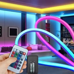 1 Roll of Low-Voltage 5V Flexible Rgb Color-Changing Neon Led Light Strip, USB Interface, with 24-Key Multi-Function Controller, Can Switch Light Colors and Adjust Light Brightness, Used for Gaming, Electric Car Decoration, House Bedroom Ceiling Wall DIY Decoration, Family Parties, Parent-Child Activities, Holiday Atmosphere, Music Stage, Ktv, and Other Decorations