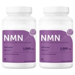 NMN Capsules 1000mg Per Serving with Resveratrol CoQ10 Vitamin C Vegan Formula Daily Wellness Supplement Clean Ingredients 120Ct