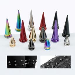 5/10/20Pcs Meetee Metal Punk Rivets Screwback Cone Studs Spikes for Leather Crafts Garment Rivet Bag Decor Nails DIY Accessories