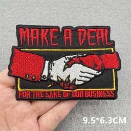 Punk Skull Embroidered Patches For Clothing Sticker Horror Patch Iron On Patches On Clothes DIY Sewing/Fusible Patch