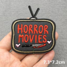 Punk Skull Embroidered Patches For Clothing Sticker Horror Patch Iron On Patches On Clothes DIY Sewing/Fusible Patch