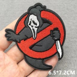Punk Skull Embroidered Patches For Clothing Sticker Horror Patch Iron On Patches On Clothes DIY Sewing/Fusible Patch