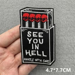 Punk Skull Embroidered Patches For Clothing Sticker Horror Patch Iron On Patches On Clothes DIY Sewing/Fusible Patch