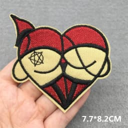 Punk Skull Embroidered Patches For Clothing Sticker Horror Patch Iron On Patches On Clothes DIY Sewing/Fusible Patch