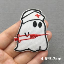 Punk Skull Embroidered Patches For Clothing Sticker Horror Patch Iron On Patches On Clothes DIY Sewing/Fusible Patch