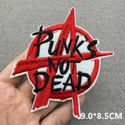 Punk Skull Embroidered Patches For Clothing Sticker Horror Patch Iron On Patches On Clothes DIY Sewing/Fusible Patch