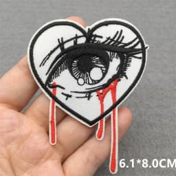 Punk Skull Embroidered Patches For Clothing Sticker Horror Patch Iron On Patches On Clothes DIY Sewing/Fusible Patch
