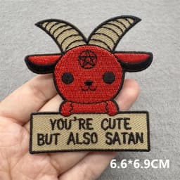Punk Skull Embroidered Patches For Clothing Sticker Horror Patch Iron On Patches On Clothes DIY Sewing/Fusible Patch