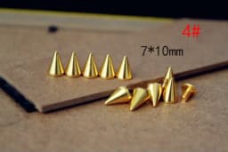 50sets/Lot 7*10mm Gun-Black Punk Rock Screwback Bullet Spikes And Studs For Clothes Alloy Rivets Leather Craft DIY Accessory