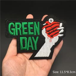 Band Rock Clothes Badges Iron On Patches Appliques Embroidered Music Punk Stripes for Clothes Jacket Jeans Diy Decoration