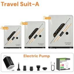 Vacuum Bags for Clothes Travel Set,Clothing Compression Bag That Saves Luggage Space,With Electric Pump for Travel & Home