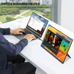 ZEUSLAP 18.5inch 1920*1080P 100Hz HDMI Type C Gaming Portable Monitor for Phone,NS, PS5, XBOX, PC, Laptop Extend Screen
